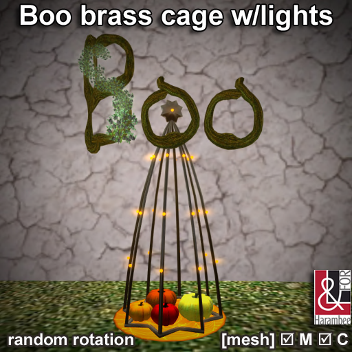 Boo brass cage with lights PIC