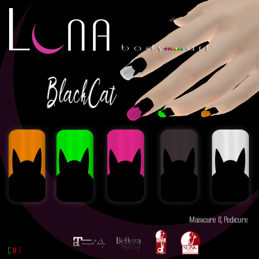 .__LUNA__. Body Art BlackCat Nails
